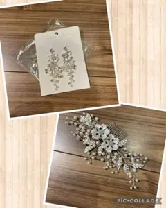 ピアス セット ヘアアクセサリー ヘッドドレス 結婚式