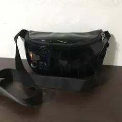 送料無料 匿名配送 adidas ポシェット　エナメルバッグ 黒