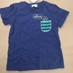 3can4on キッズ 半袖Tシャツ サメ柄 ブルー 100cm