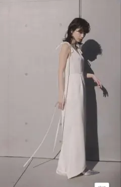 kaene サテンリボンドレス 34サイズ(丈修正済み)のサムネイル