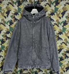 AZUL BY MOUSSY フード裏ボア中綿デニムダックパーカー