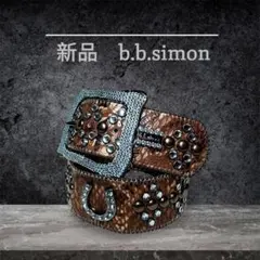美品 ビービーサイモン デカバックル スタッズ×クリスタル レザーベルト レア 2025年最新】b.b.Simon ベルトの人気アイテム - メルカリ