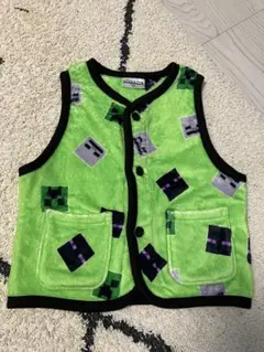 マインクラフト スリーパー 110cm 防寒 キッズ ポンチョ フリース