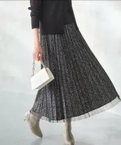 any SiS 【洗える】チュールレイヤードプリーツ スカート