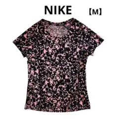 NIKE レディース ランニングウェア Tシャツ M ピンク 総柄