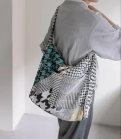 ear PAPILLONNER チェック柄トートバッグ