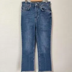 ZARA フレアデニム サイズEUR34(XS相当) カットオフ 裾切りっぱなし