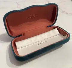 GUCCI メガネケース　サングラスケース 小物ケース　ターコイズ