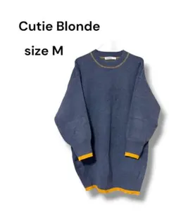 美品Cutie Blondeキューティーブロンドニット チュニック バックロゴのサムネイル