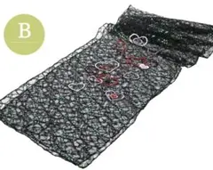 k*o様 【新品】振袖用 レース 刺繍とラメ入り 帯揚げ 黒地 ハート
