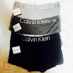 ボクサーパンツ　3枚セット　カルバンクライン　ビッグロゴ　Ｌサイズ