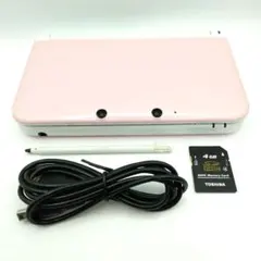 【動作品】Nintendo 3DSLL本体 ピンク×ホワイト(付属品あり)