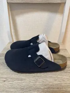 極美品　ビルケンシュトック　ボストン　ネイビー　スエード 22.5センチ 極美品 ビルケンシュトック ボストン ネイビー スエード 22.5