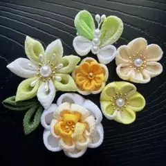 【No.1605】つまみ細工・お花パーツ