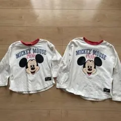 ミッキーマウス 長袖Tシャツ 100㎝、120㎝　2枚セット