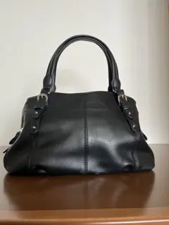 MICHEL KLEIN ブラックレザー ハンドバッグ