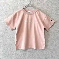 【人気】 Champion チャンピオン ロゴ 刺繍 Tシャツ ピンク 100のサムネイル