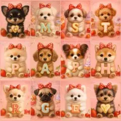 犬柄！12枚パネル生地　クッキーわんこ