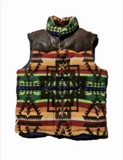 最終値下げwool rich ネイティブ柄ベストUSA製 USA製 90s Woolrich(ウールリッチ)Native Vest ネイティブ柄 ベスト