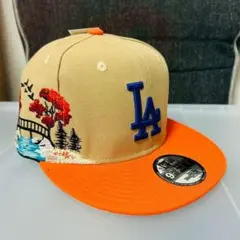 新品未使用 タグ付き ニューエラ キャップ LAロゴ刺繍 ベースボール ベージュ