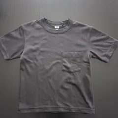 ユニクロ　 UNIQLO　キッズ Tシャツ　無地　ブラック ポケット付き　130