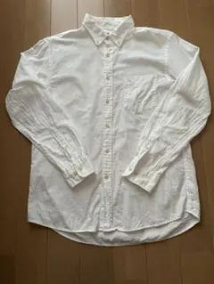 UNIQLO ホワイト ボタンダウンシャツ L
