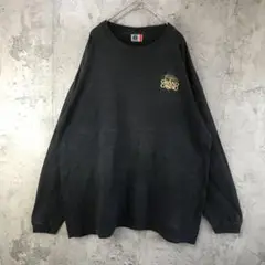 Z124古着　トレーナー　スウェット　ワンポイント　黒　90s Y2K
