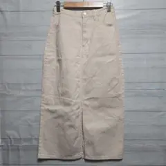 レトロガール オフホワイト タイトスカート スリット入り