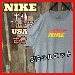 ナイキ プリント メンズ グレー XL ゆるダボ 古着 90s 半袖 Tシャツ