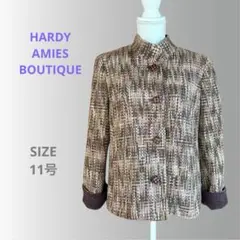 【HARDY AMIES BOUTIQUE】 ツイードジャケット　ウール混　11