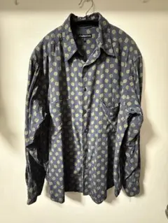 claiborne 幾何学模様 90s 長袖シャツ