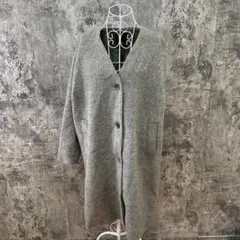 ☆スタディオクリップ☆Vネックコート☆シャギー☆グレー☆防寒☆冬向け(F)