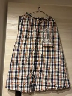 OZOC チェック柄ロングスカート