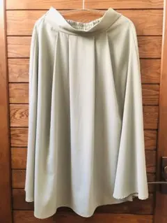 薄いグリーン フレアスカート ゴム入り