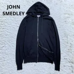 現行⭐️ジョンスメドレー ジップパーカー　シーアイランドコットン　黒　冷房対策
