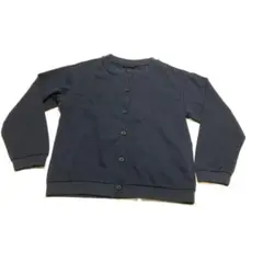 ユニクロ　UVクルーネックカーディガン　ネイビー　130 キッズ