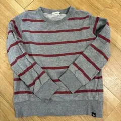 branshes 120 グレー 赤 ストライプ トレーナー
