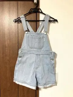 Lovetoxic ラブトキシック　デニムオーバーオール半ズボン　S（140㎝）