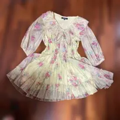 ドロシーズ　花柄シフォンミニワンピースのサムネイル