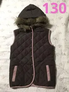 女の子 キルティングリバーシブルベスト