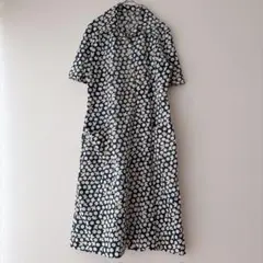 新品タグ付✨極美品 イエナ ドット柄 ボウタイワンピース 紺×白 