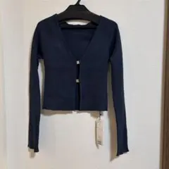 【最終値下げ】cocodealココディール フロントパーツリブニットカーディガン