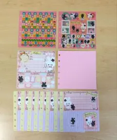 平成レトロ　平成女児　プロフ帳　バラ　シールシート　シール台紙　メモ　当時物