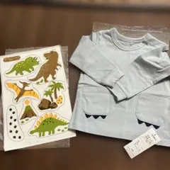 BELLE MAISON 恐竜ワッペン付き長袖Tシャツ 95cmのサムネイル