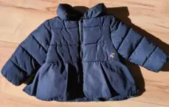 ネイビー フレアシルエット コート　【破れあり】