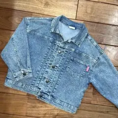 キッズ　デニムジャケット　120 柔らか素材　スナップボタン　Gジャン
