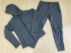 ユニクロ　ブロックテック ジャージ　グレー　レディースS キッズ150