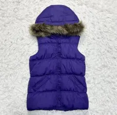 2k 平成ギャル 未使用級 GAP ギャップ ダウンベスト ファー 紫 XS
