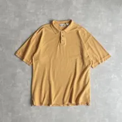 90s Eddie Bauer ポロシャツ 半袖 ピケ リップル生地 マスタードのサムネイル