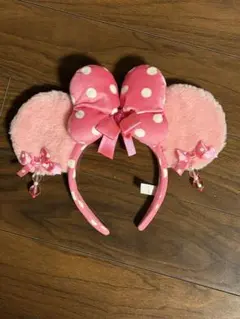 ディズニー ミニーマウス ピンク 水玉 カチューシャ